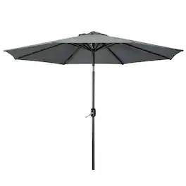 WestinTrends - Paolo 9 ft. Patio Table Umbrella with tilt and crank features - Gray