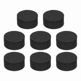 Unique Bargains - 8pcs Single Sided Speaker Isolation Feet Pads, 30x15mm Non Slip Foam Shock Absorption Pad for Amplifier - Black