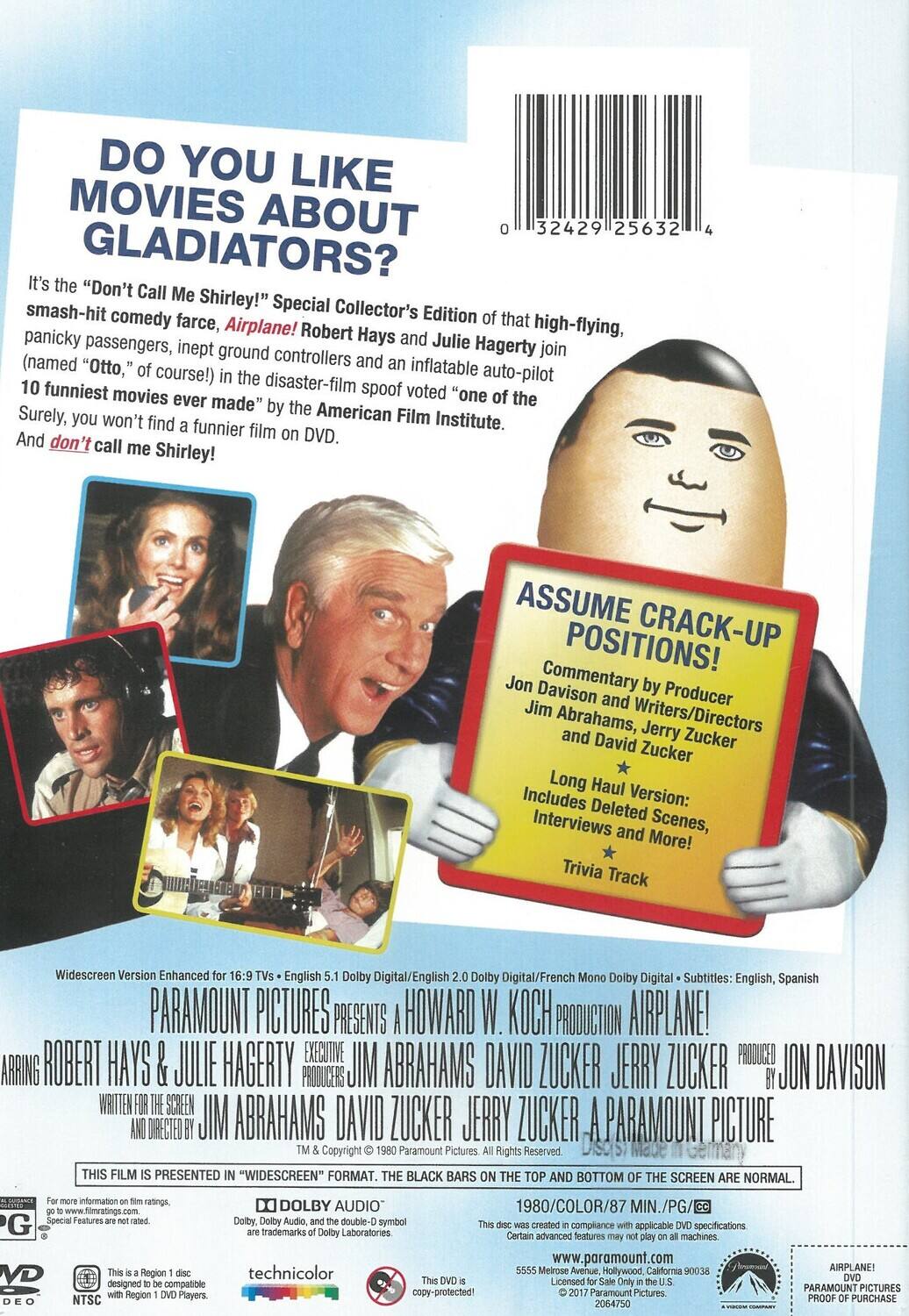 Alt View 1. Airplane! ("Don't Call Me Shirley!" Edition)   - DVD.