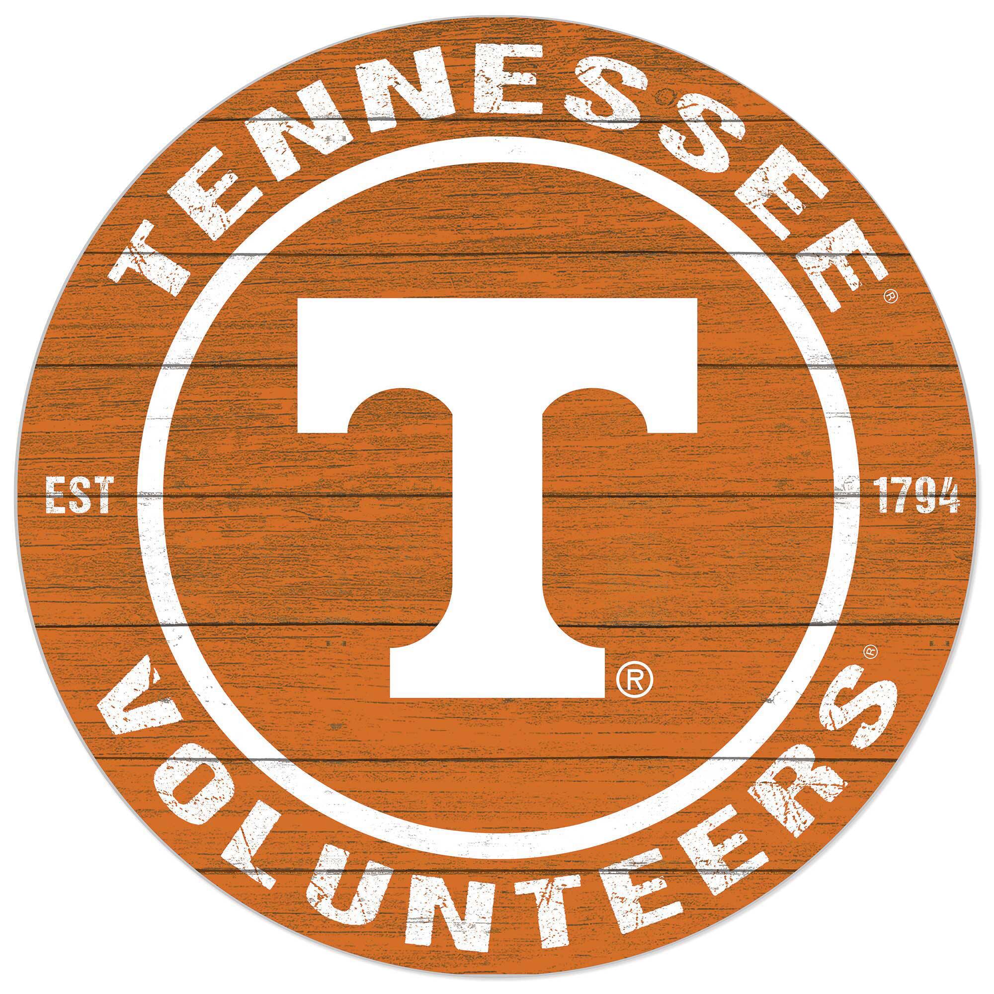 Tennessee Volunteers 20'' x 20'' Indoor/Outdoor Circle Sign
