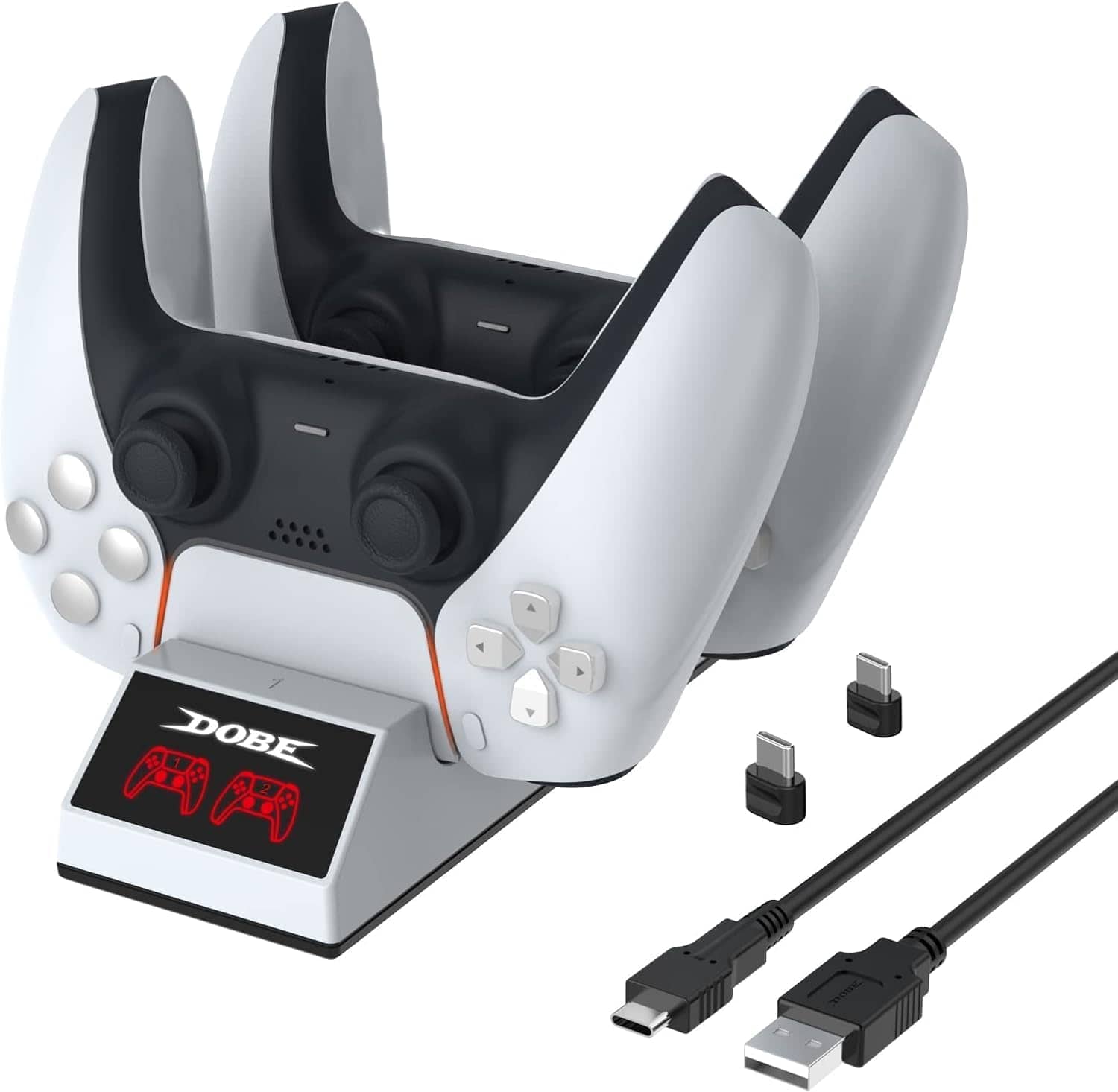 Sweet - Dual Controller Charging Station for Playstation 5  with LED Light and USB Cable