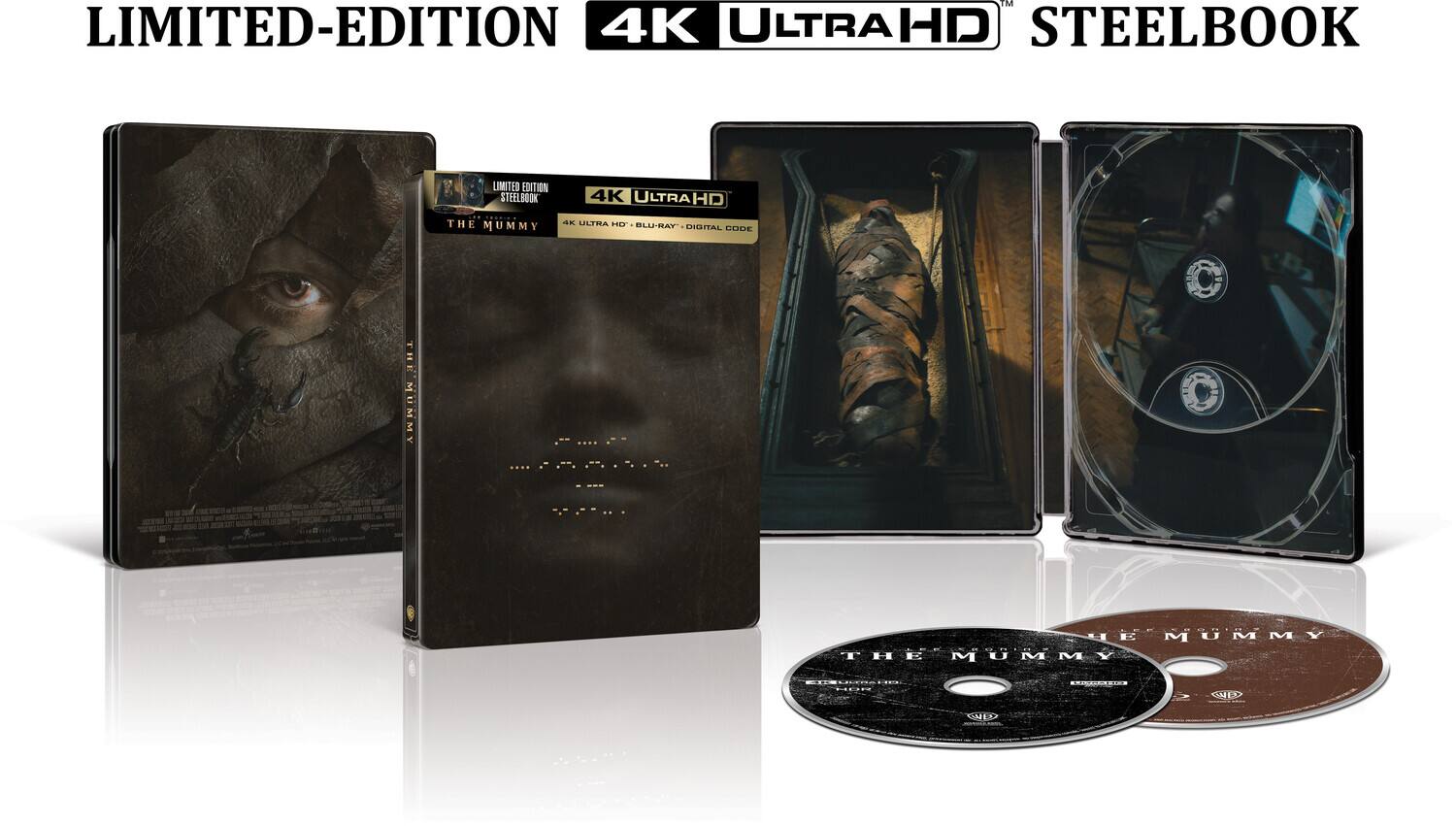 Alt View 1. Lee Cronin's The Mummy (Limited Edition 4K Ultra HD Steelbook + Blu-ray + Digital) [UHD].