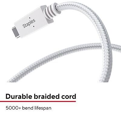 Staples Durable braided cord  
5000+ bend lifespan