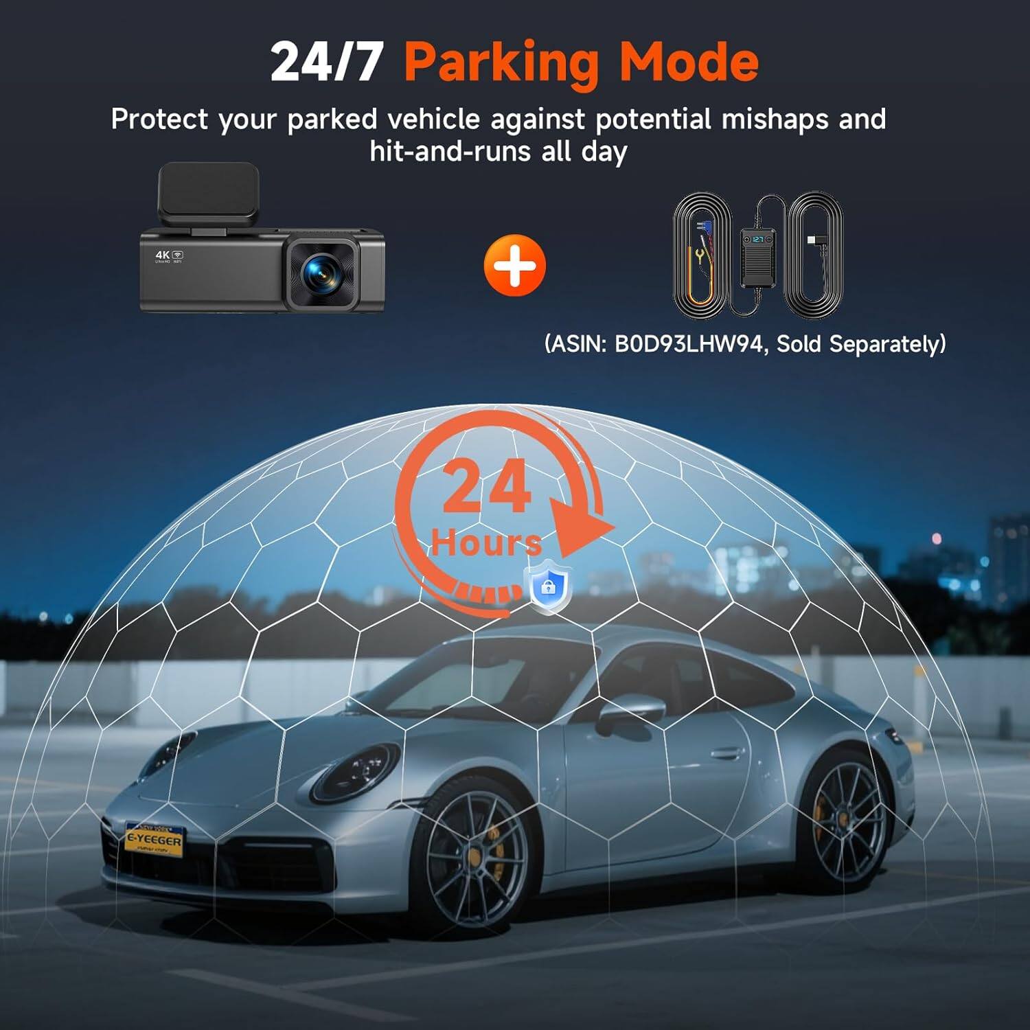 E YEEGER Dash Cam Front and Rear, 4K+1080P Dual Camera for Cars, 32GB ...