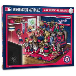 YouTheFan - Washington Nationals Purebred Fans 18'' x 24'' A Real Nailbiter 500-Piece Puzzle - Multicolor