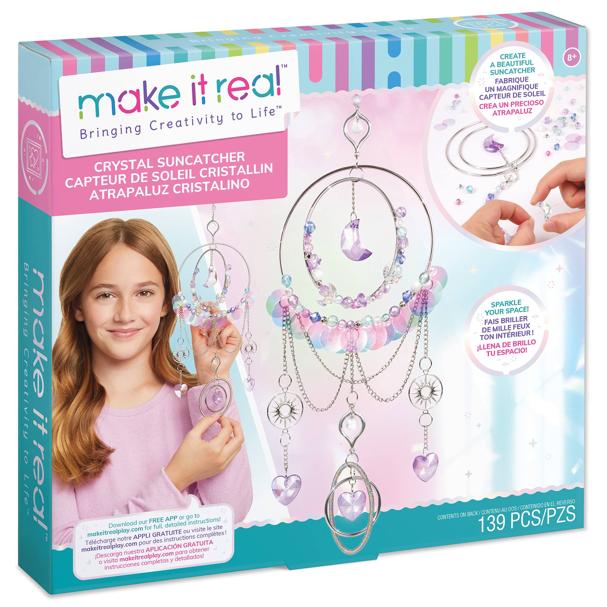 Make It Real! Crystal Suncatcher Kit: Bringing Creativity to Life

Make It Real! is a creative kit that brings creativity to life. This kit contains everything you need to make a beautiful crystal suncatcher, including a crystal suncatcher, crystals, and a hanging chain. The kit is designed for children aged 8 and up, and it is a fun and engaging way to spend time outdoors.

The kit includes 139 pieces, and the instructions are available for free on the Make It Real! website. You can download the app or read the instructions online to get started on making your own crystal suncatcher. The kit is a great way to spark your creativity and bring a touch of beauty to your home or garden.