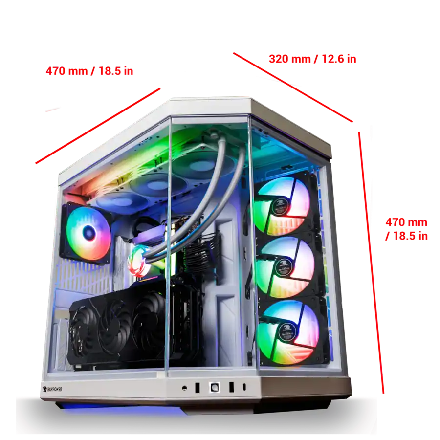 iBUYPOWER Y70 Snow Gaming Desktop PC AMD Ryzen 9 9900X, NVIDIA GeForce ...