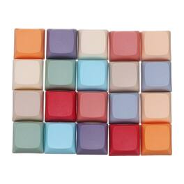 Unique Bargains - 20pcs PBT Keycap Set, Colorful Mechanical Numeric Keypads Portable Blank Keycaps for Office Gaming DIY - 10 Colors