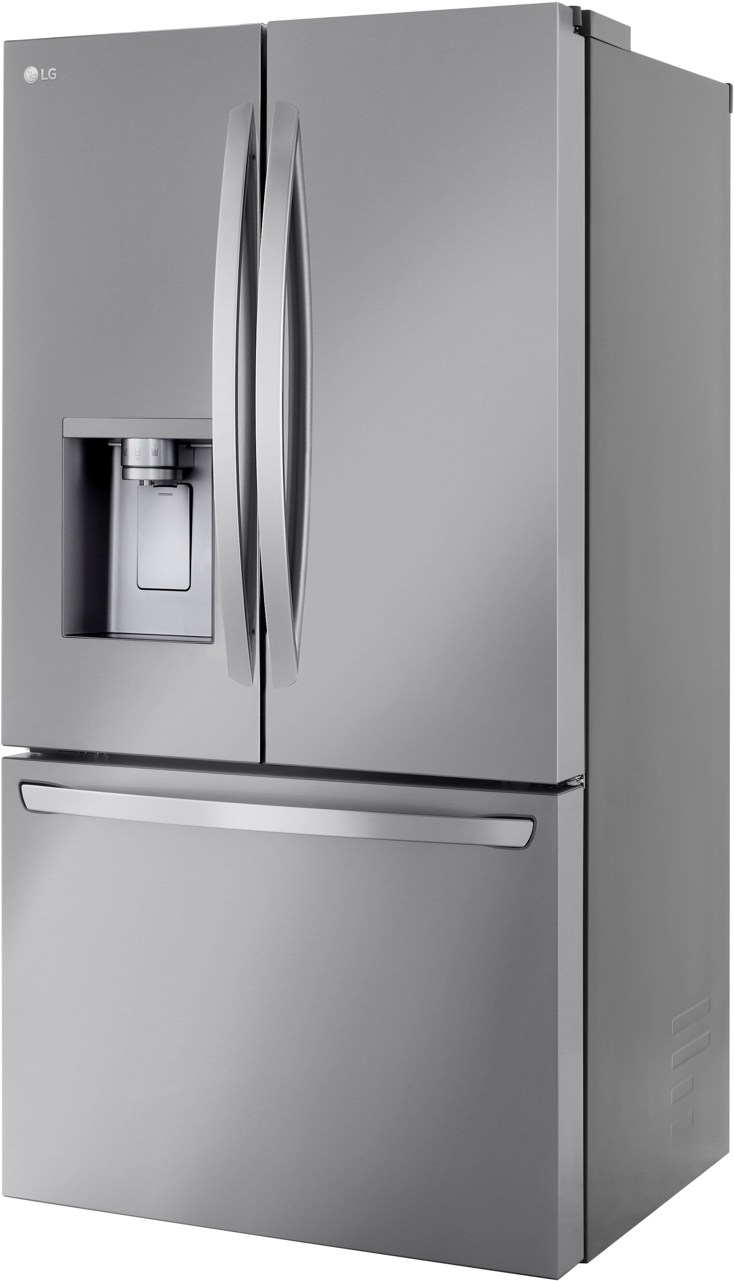 Back. LG - 30.7 Cu. Ft. French Door Smart Refrigerator with Tall Ice and Water Dispenser - PrintProof Stainless Steel.