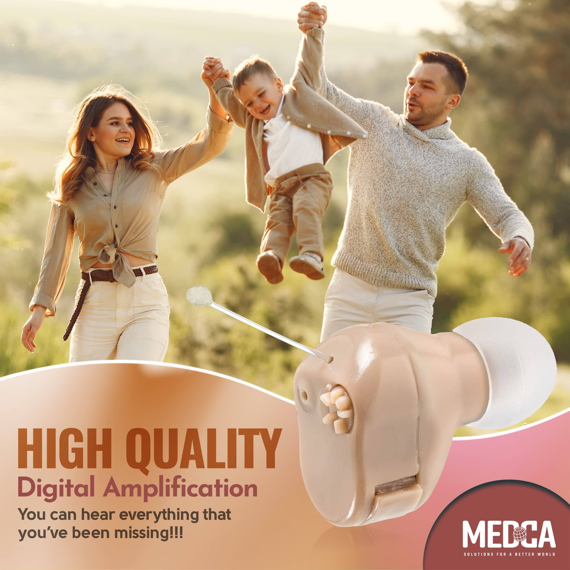 HIGH QUALITY  
Digital Amplification  
You can hear everything that you've been missing!!!  

MEDCA  
SOLUTIONS FOR A BETTER WORLD