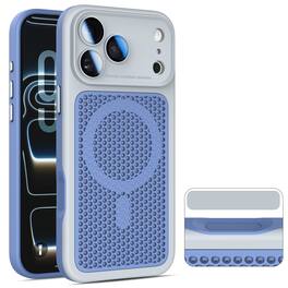 Dteck - Heat Dissipation Magnetic Case for Apple iPhone 17 Pro Max,Compatible with Mag Safe,Breathable Shockproof Hard Cover - Gray