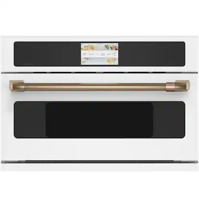 Front. Café - 1.7 Cu. Ft. Convection Built-In Microwave with 120V Five in One Advantium Technology - Matte White.
