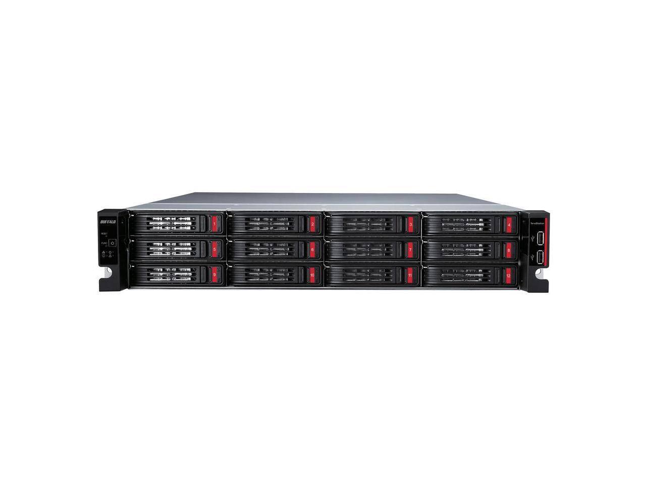 Alt View 2. Buffalo Technology - BUFFALO TeraStation TS51220RH9612 12-Bay NAS 96TB (12x8TB) Enterprise Drives Rackmount - Black.