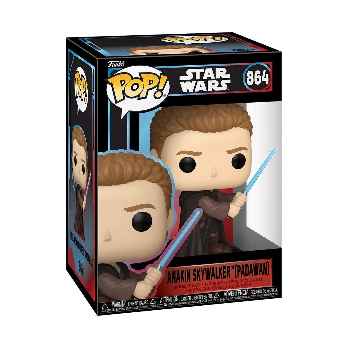 Funko  
Funko POP! STAR WARS  
ANAKIN SKYWALKER (PADAWAN) BOBBLEHEAD / FIGURINE À TÊTE OSCILLANTE / OSCILLANTE FIGURA CON CABEZA  
ADVERTENCIA: PELIGRO DE ASFIXIA, ADVERTENCIA: DANGER, ATTENTION: DANGER  
Partes, pequeñas. No convient in chicken under 6 months, Small parts.  
WARNING: CHOKING HAZARD, ax enfants, WARNING: Petits  
2835g