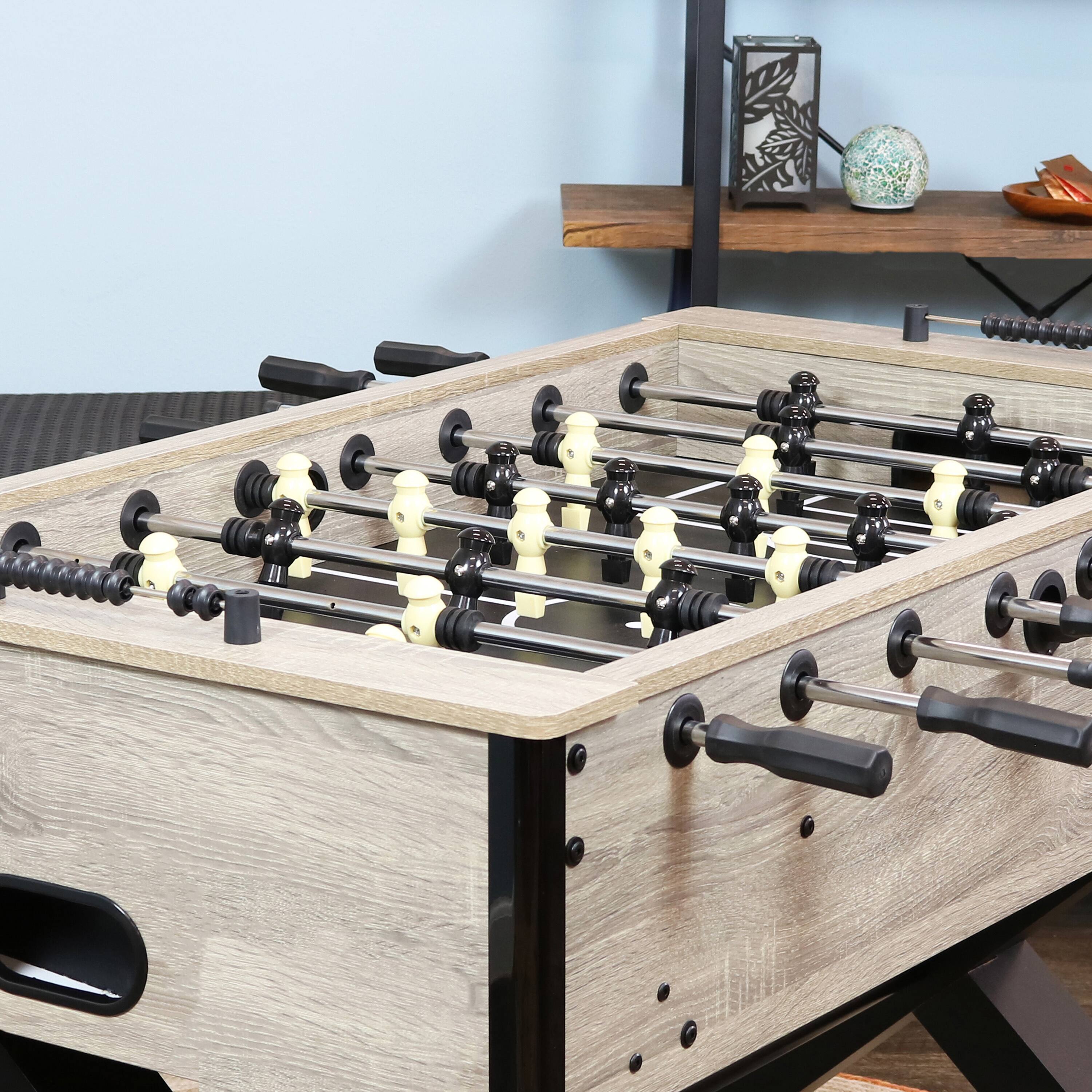 Alt View 7. Sunnydaze - Delano 54.5 in Foosball Table with Distressed Wood Look - Grey.