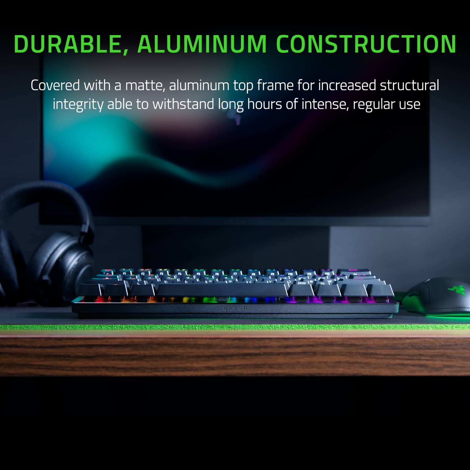 Durable, aluminum construction covered with a matte, aluminum top frame for increased structural integrity able to withstand long hours of intense, regular use.