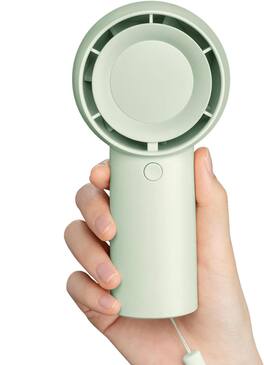 FINEAK - 4000mAh 5-Speed Handheld Turbo Lash Fan 16H Cooling Green