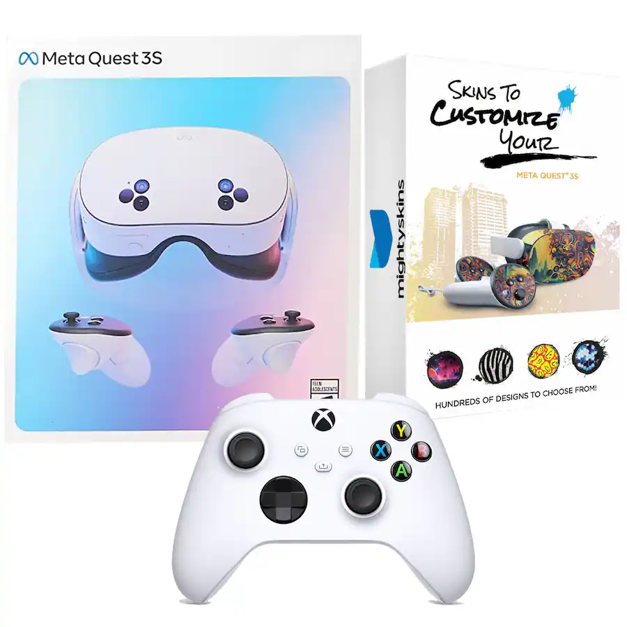 Meta Quest 3S 256GB Virtual Reality VR Headset with Xbox Controller and ...