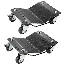 VEVOR - Wheel Dolly,3000 lbs/1360 kg Car Dollies,Wheel Dolly Car Tire Stake Set of 2 Piece,Heavy-duty Car Tire Dolly Moving Cars - Black