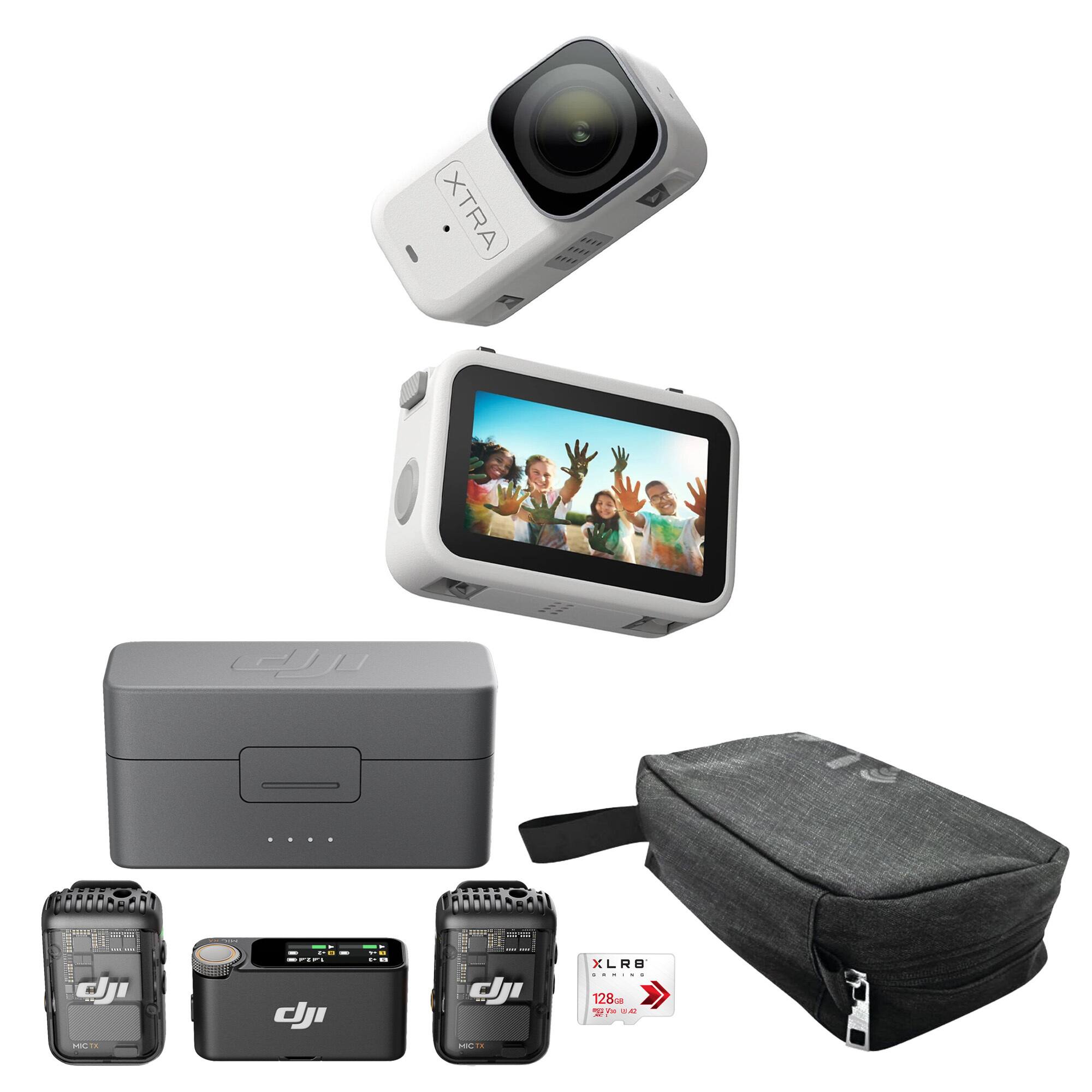 XTRA EDGE - Xtra Atto Action Camera with Mic 2 (2 TX + 1 RX + Charging Case) Bundle