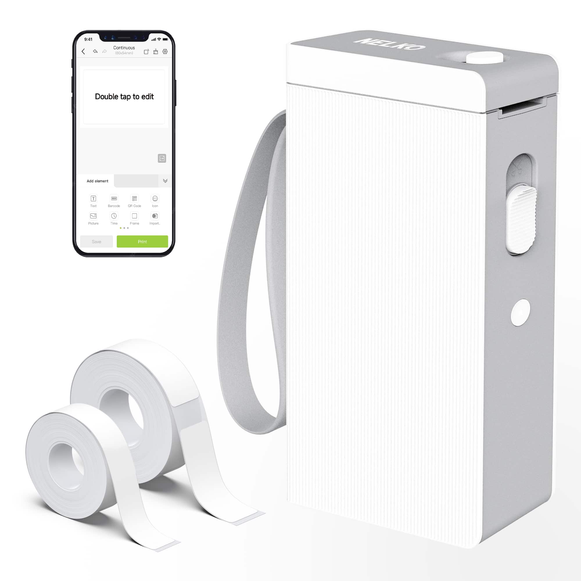 Nelko - P22 Bluetooth Label Printer + 100pcs Roll + 180pcs Roll - White price history on PriceWatchPro