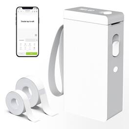 Nelko - P22 Bluetooth Label Printer + 100pcs Roll + 180pcs Roll - White