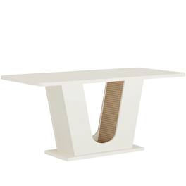 Kadyn - End Table,Dining Table, Living Room Table,55" Dining Table, Modern Kitchen Table With U-shaped Base - White