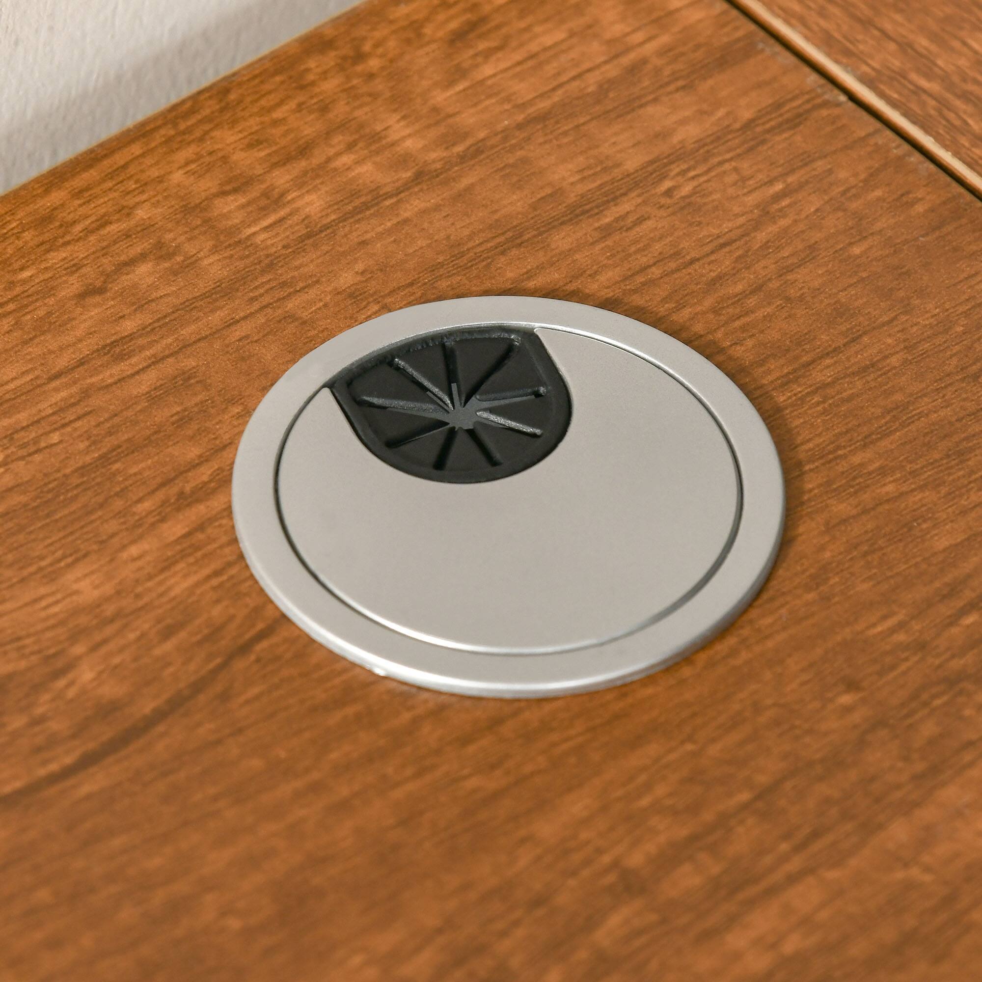 Alt View 7. Homcom - L Shaped Computer Desk with Hutch, 59" Corner Desk, Space Saving Home Office Desk with Storage Shelves - Black.