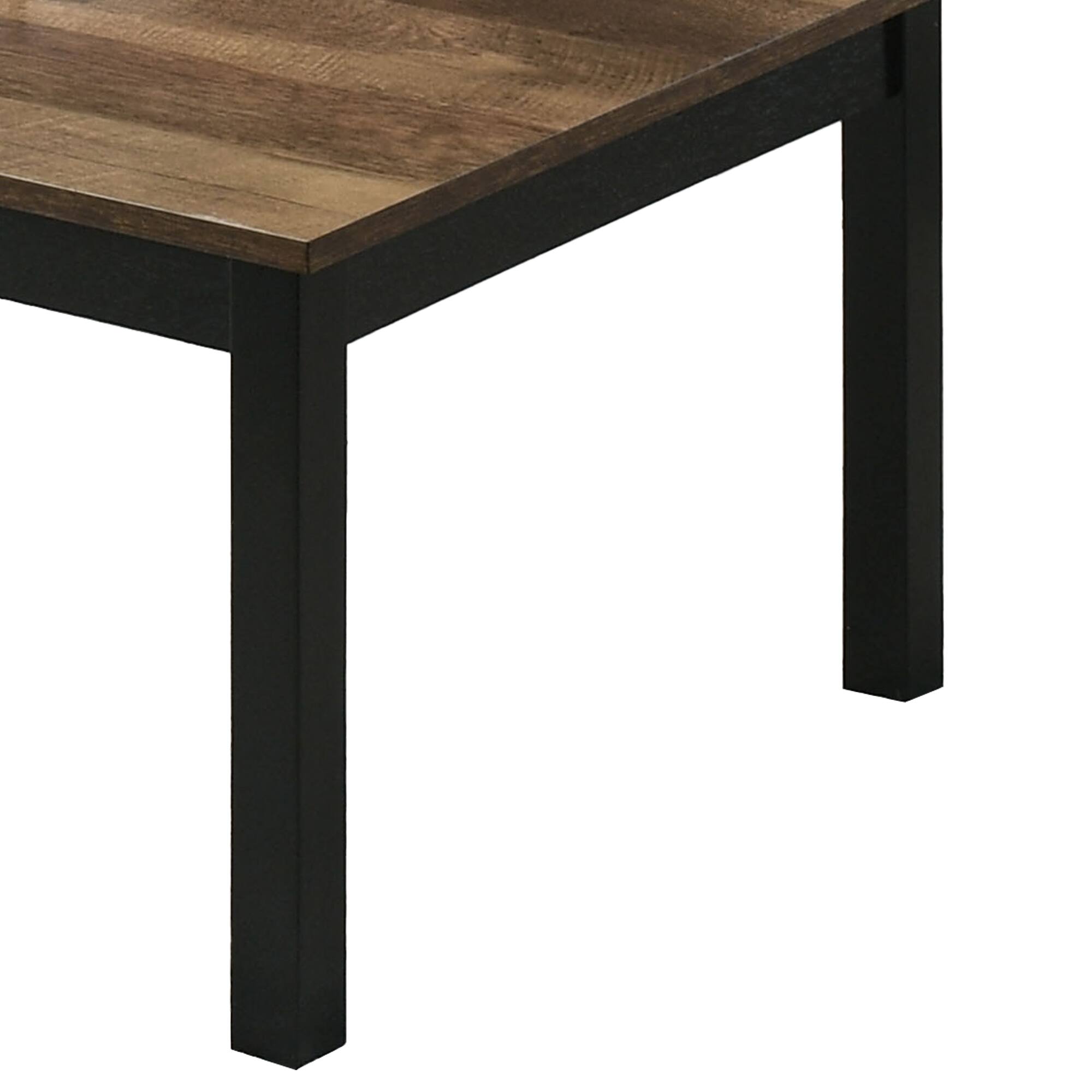 Alt View 1. Vaczon - Coffee Table Set of 3, Industrial Coffee Table with 2 Square End Side Tables for Apartment Home Office - Brown.