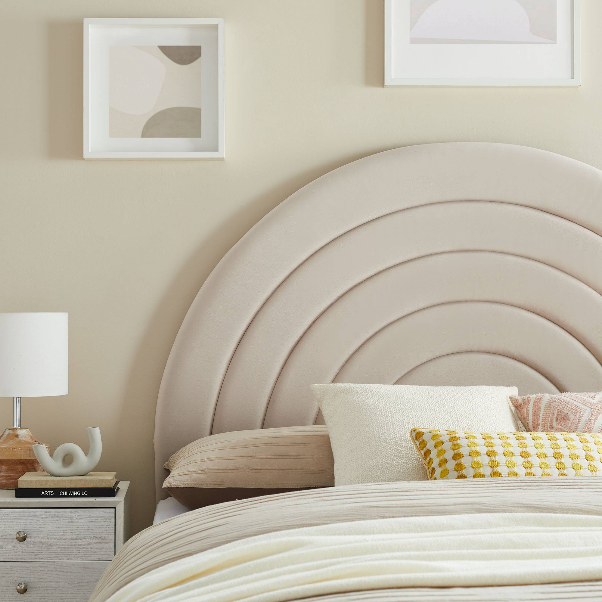 Alt View 3. Modway - Solana Arched Performance Velvet Queen Headboard by Modway - Gray.
