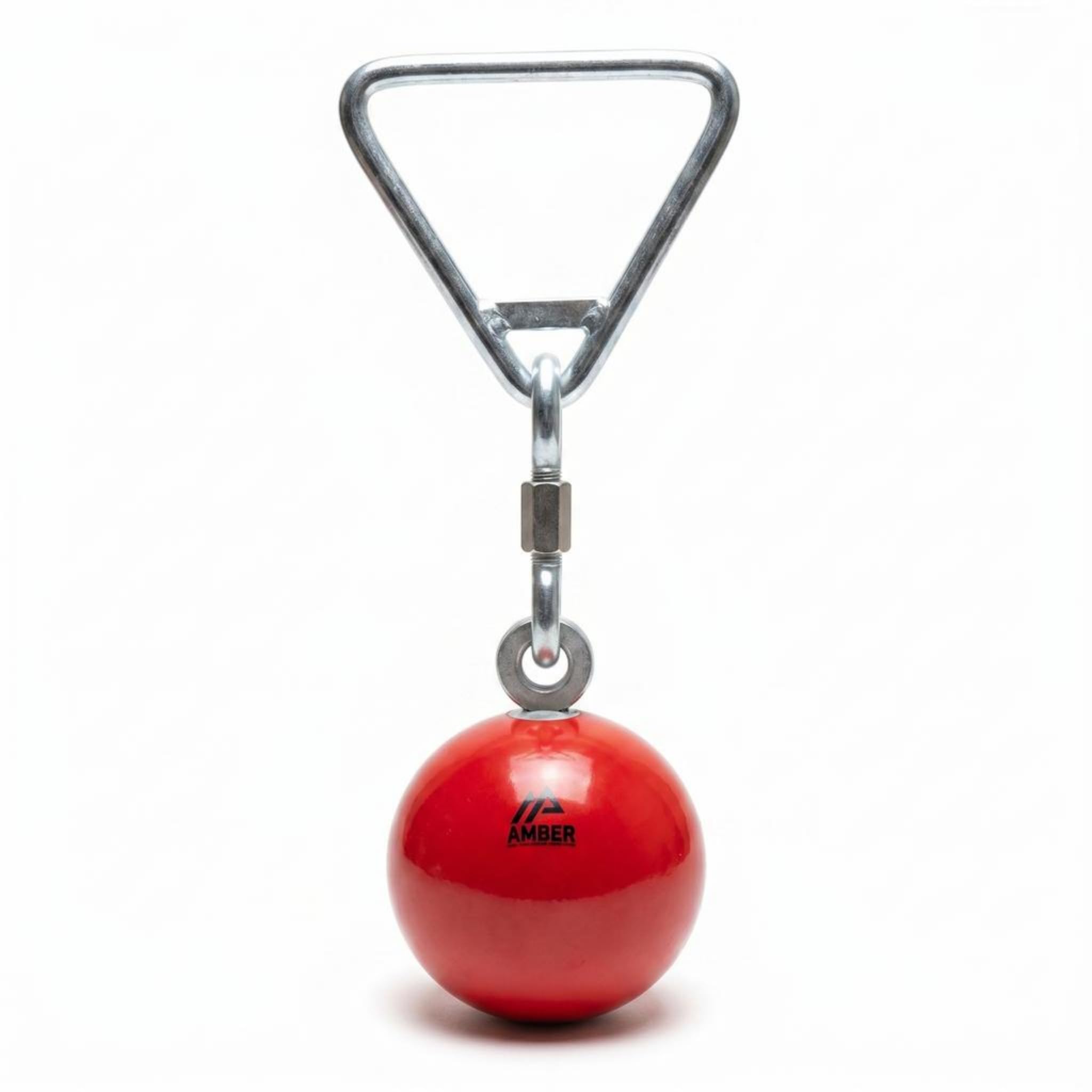 Angle. Amber Sporting Goods - Throwing Weight Hammer - Lathe Turned Solid Iron  - Practice Field Ball with Ball Bearing Swivel - 23 lb - None.