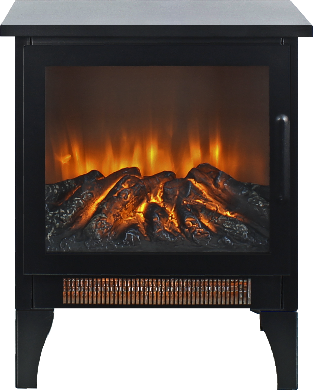 PexFix - 17" 3D Flame Electric Fireplace Stove, 1400W Heater, Bottom Air Outlet, Portable Freestanding for Living Room
