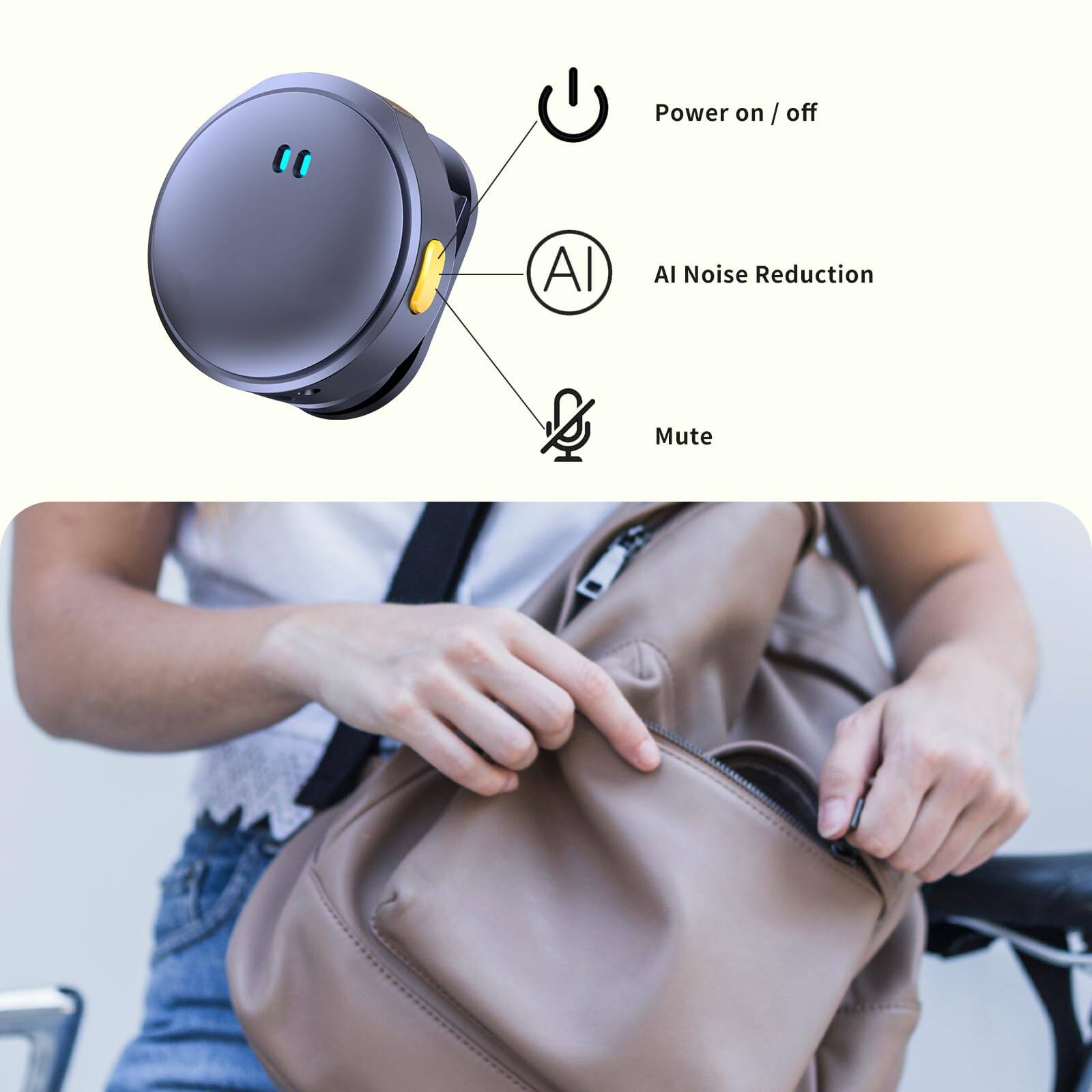 Power on / off  
AI Noise Reduction  
Mute