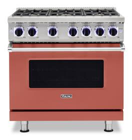 Viking - VGR Freestanding 7 Series Gas 36" Range - Spiced Cider