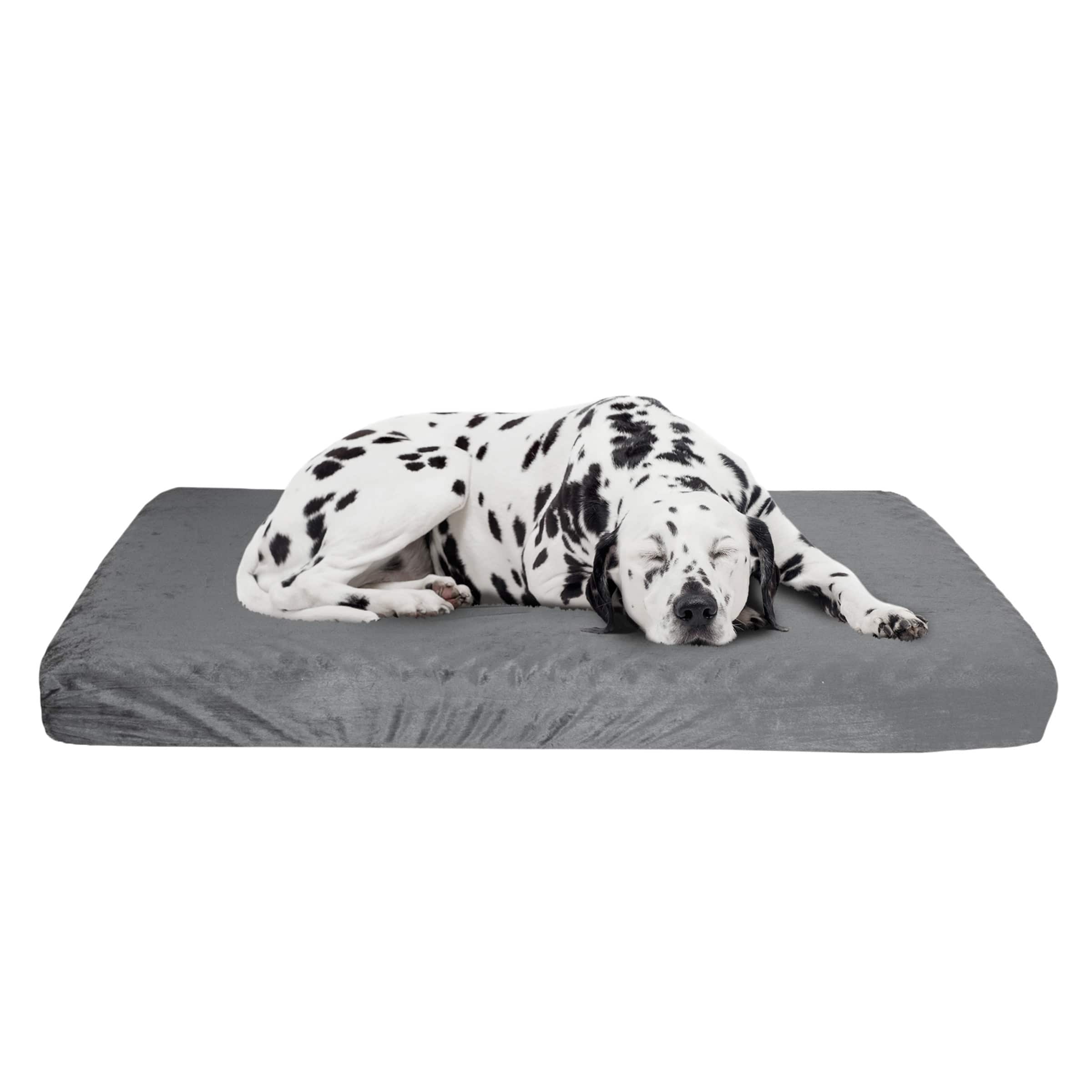 PetMaker - Orthopedic Dog Bed - 2-Layer Pet Bed for Floor, Kennel, or Crate with Washable Cover - 46x27 Pet Bed for Large Dogs - Gray