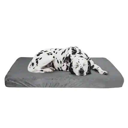 Front. PetMaker - Orthopedic Dog Bed - 2-Layer Pet Bed for Floor, Kennel, or Crate with Washable Cover - 46x27 Pet Bed for Large Dogs - Gray.