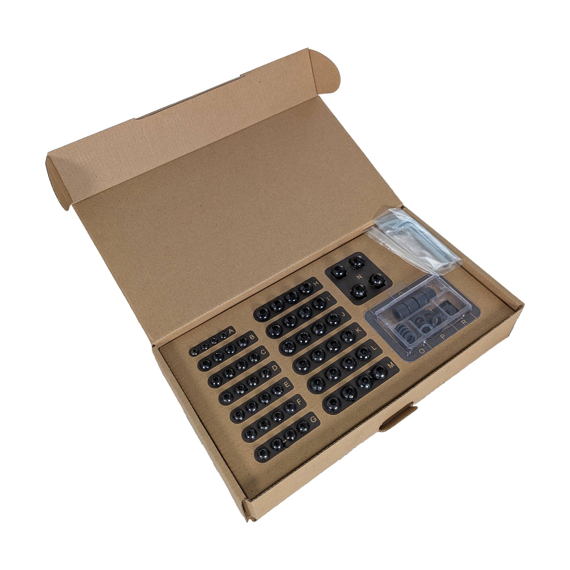 Front. Kanto - Universal TV Mounting Screw Set with Washers and Spacers for TV Mounting - Black.