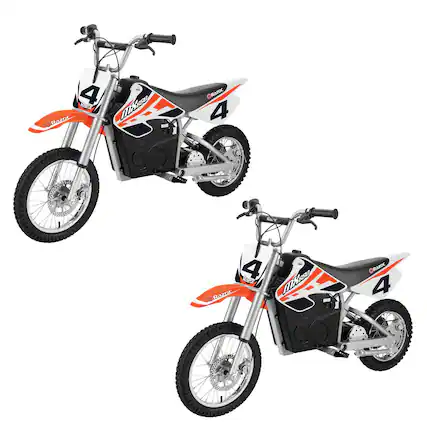 Front. Razor - MX650 Dirt Rocket High-Torque Electric Motocross Dirt Bike (2 Pack) - Orange.