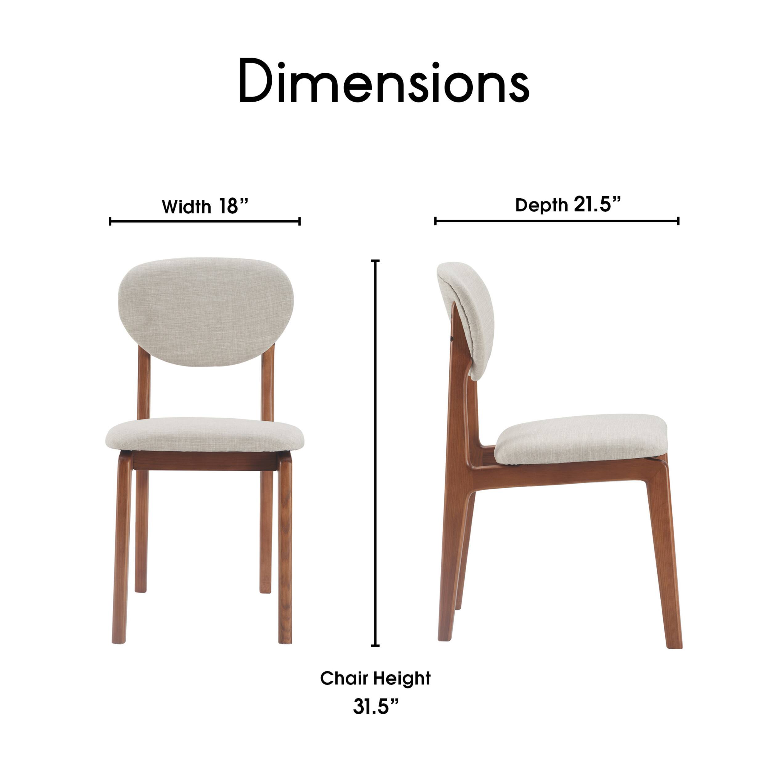 Left. Elle Decor - Coralie Dining Chair Set of 2 - Light Gray.