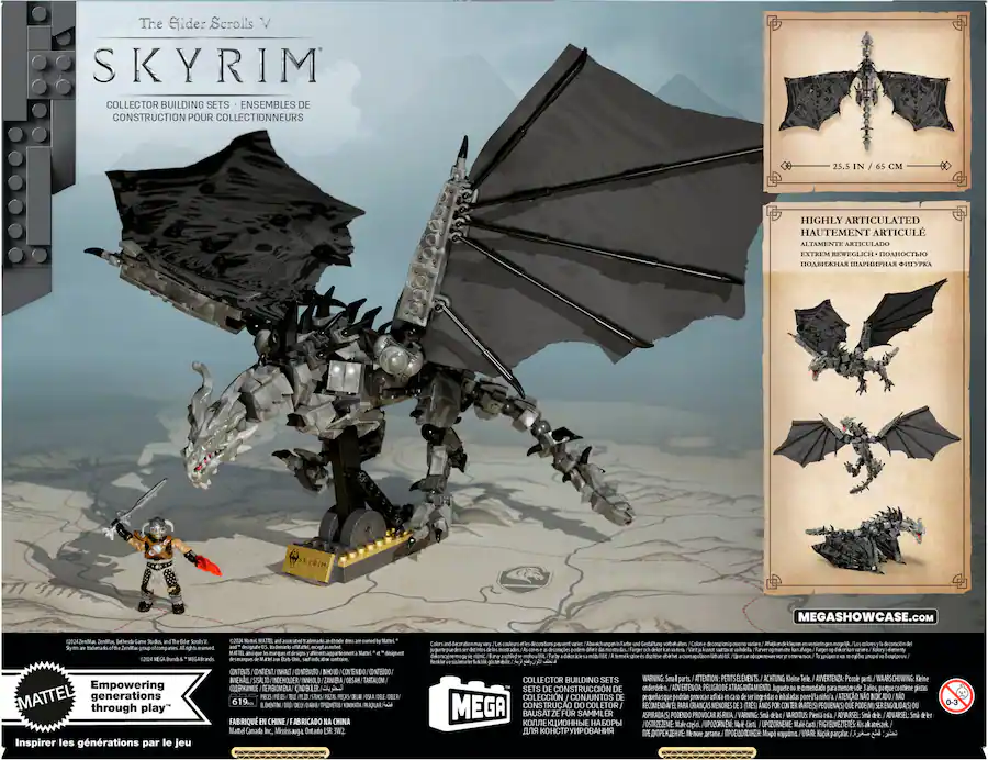 MEGA Skyrim Alduin the World Eater Collectible Building Set HXR98 ...