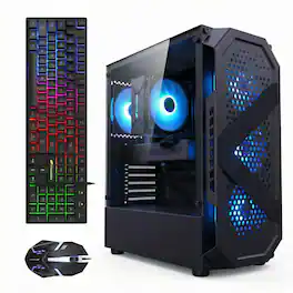 STGAubron - Gaming Desktop PC, GeForce RTX 3060 12G, Intel Core i7-8700 up to 4.6Ghz, 32G DDR4 RAM, 2T SSD, WiFi 6, Win11H - Black