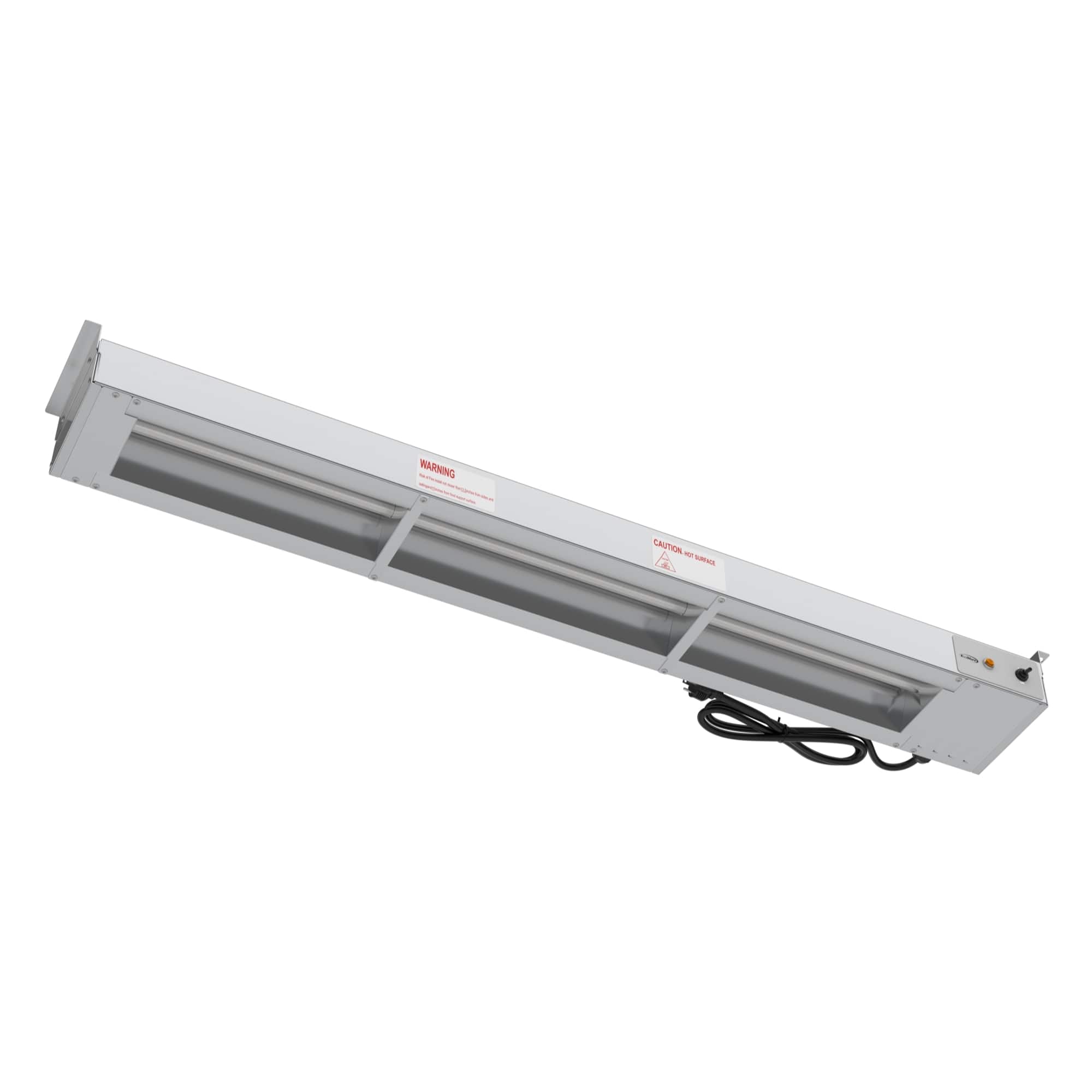 Koolmore - 48 in. High Wattage Commercial Food Strip Warmer with Toggle Controls and Cord - 120V, 1200W, UL Listed - Silver