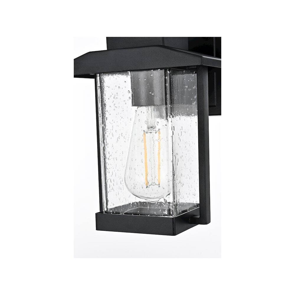 Alt View 2. Elegant Lighting - Tioga 7 inch Outdoor Pendant in Black - Black.