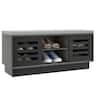 Costway - Shoe Storage Bench with Cushion Shoe Storage Organizer Shoe Rack Entryway - Grey,Dark Grey