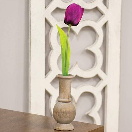 Angle. BreeBe - Purple Tulip Stem 15.5" - Purple.