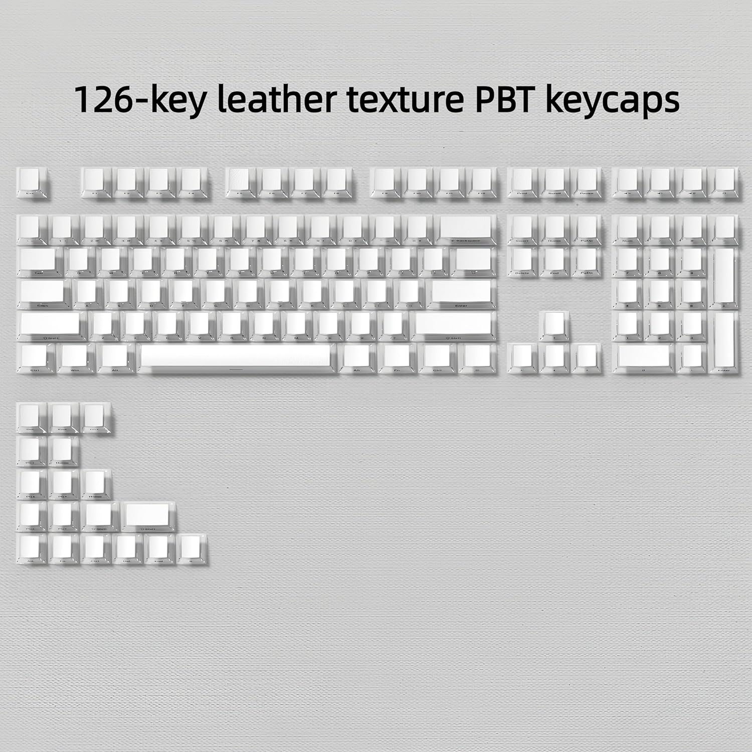 126-key leather texture PBT keycaps