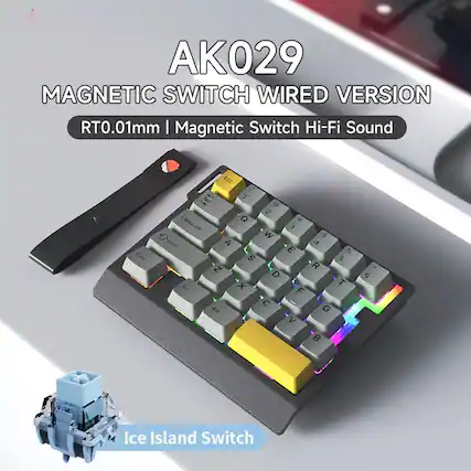 AK029
MAGNETIC SWITCH WIRED VERSION
RT0.01mm | Magnetic Switch Hi-Fi Sound
Ice Island Switch