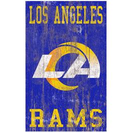 Fan Creations - Los Angeles Rams 11'' x 19'' Heritage Distressed Logo Sign - Multicolor