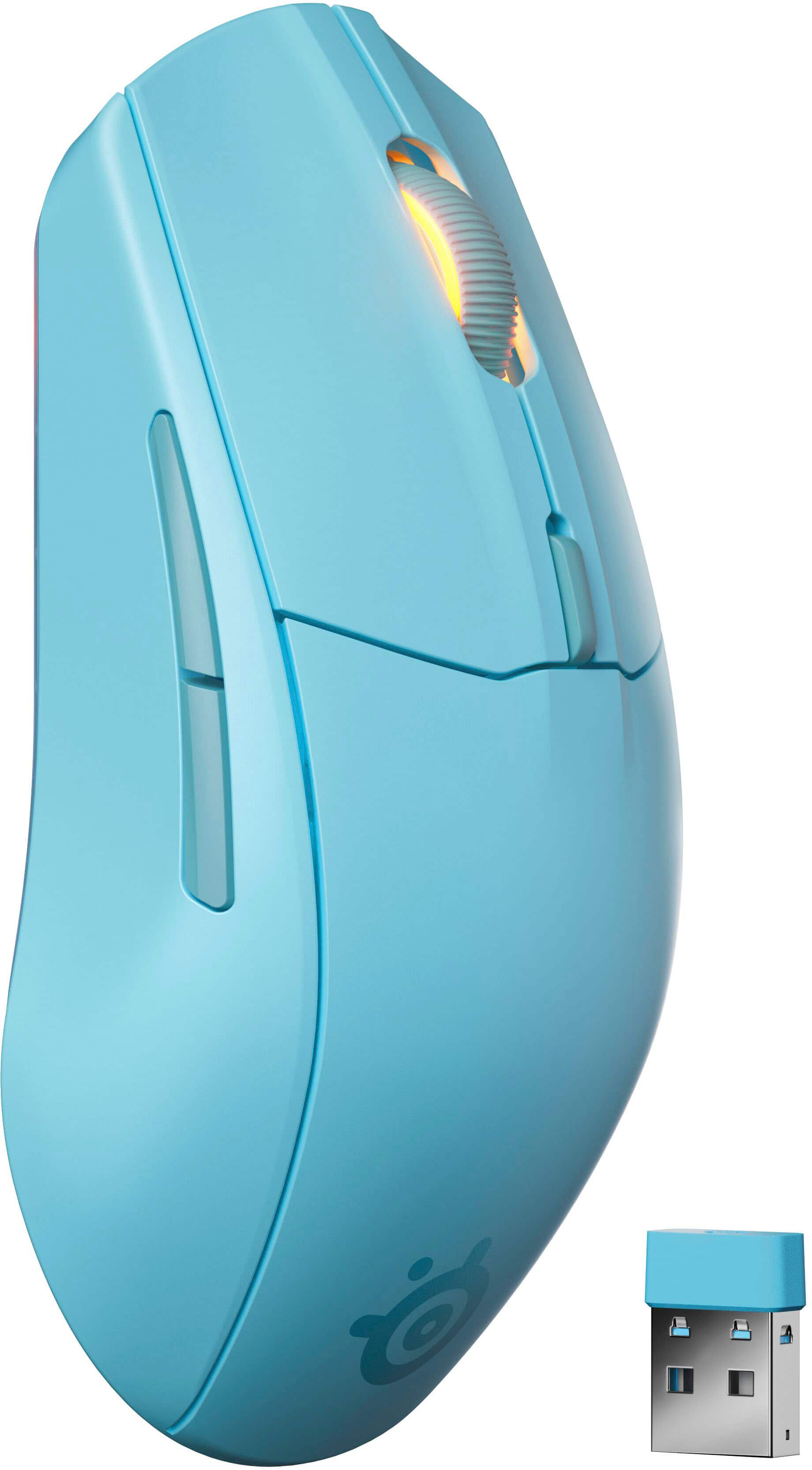 Front. SteelSeries - Rival 3 Gen 2 Wireless Optical Gaming Mouse with Ultra-fast clicks - Aqua.