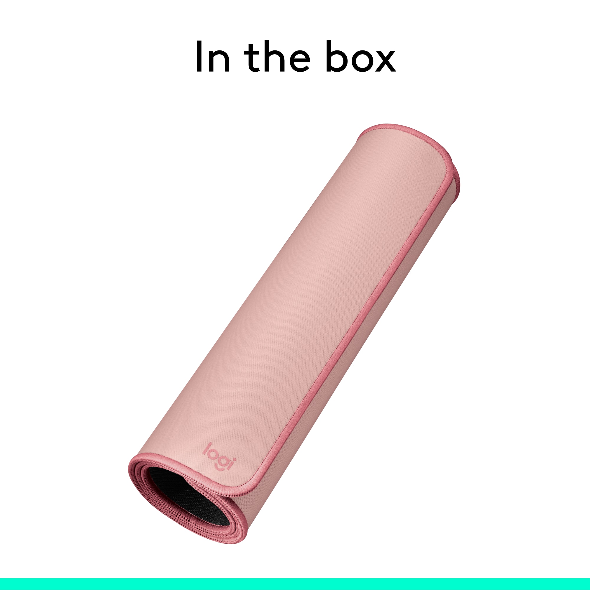 In the box, there is a pink yoga mat.